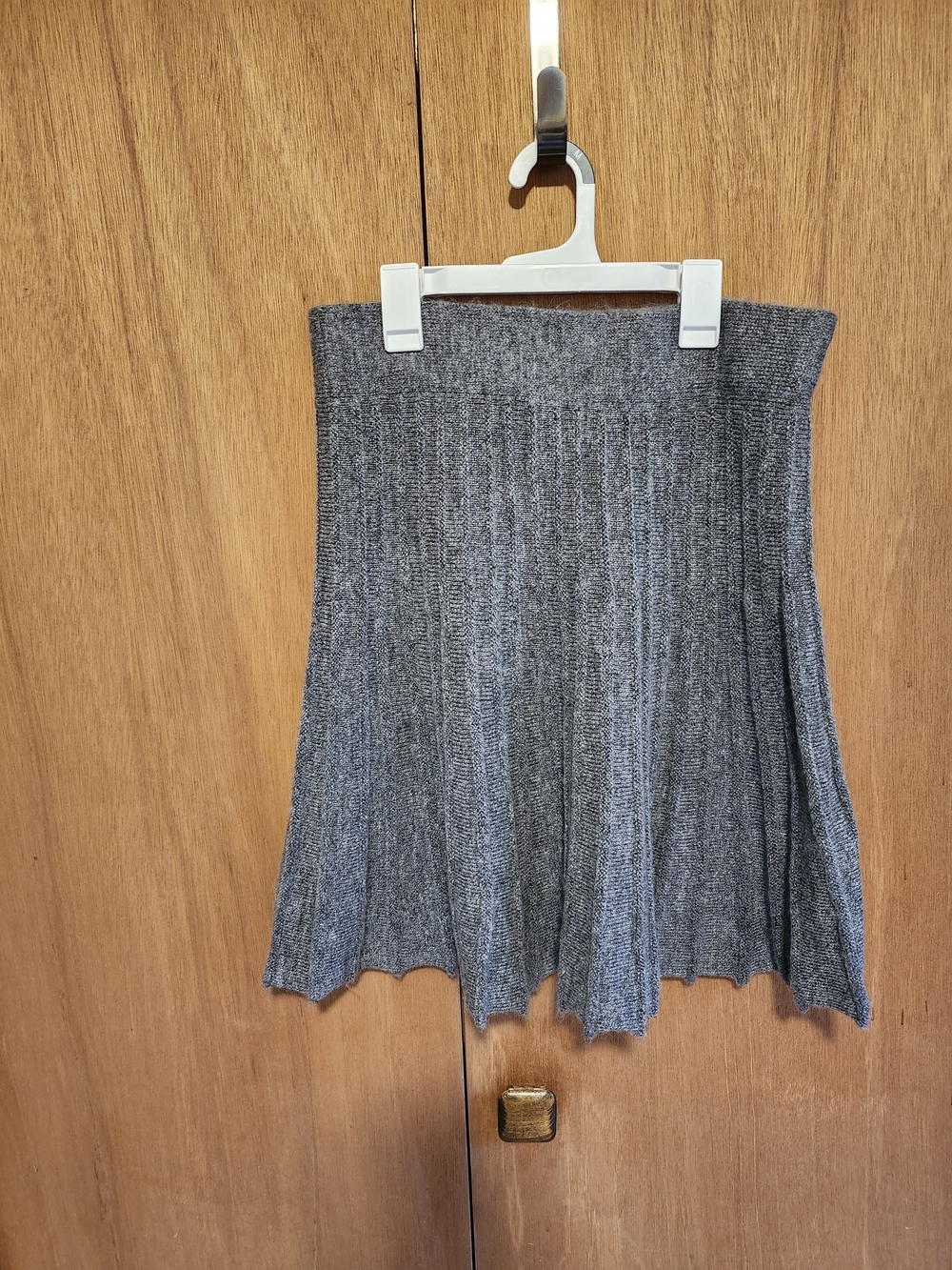 NWT ZARA Knit Gray Flared Skirt